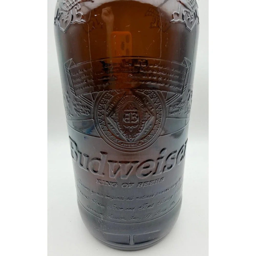 Budweiser Dale Earnhardt Jr NASCAR 8 Monte Carlo Glass Beer Bottle Bank 15 Inch